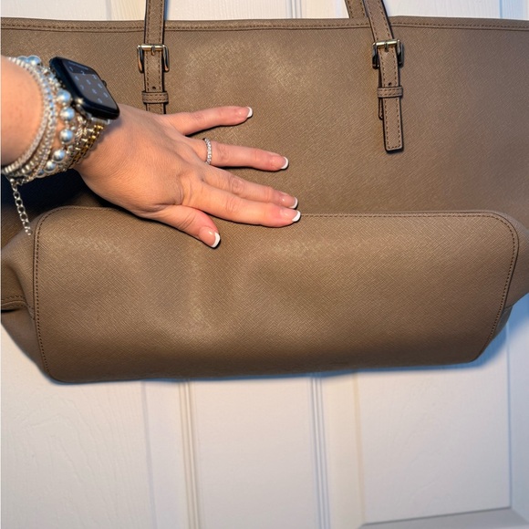Michael Kors Brown Tote Bag with Gold Accents - Picture 9 of 9